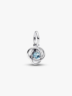 Pandora Sea Aqua Blue Eternity Circle Dangle Charm